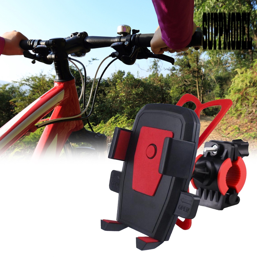 Stand Holder Handphone Bahan ABS Anti shock Untuk Sepeda Gunung Reliable