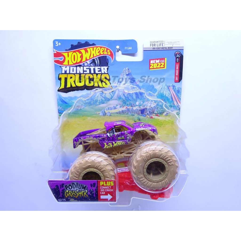 Hot Wheels Monster Trucks Podium Crasher Ungu