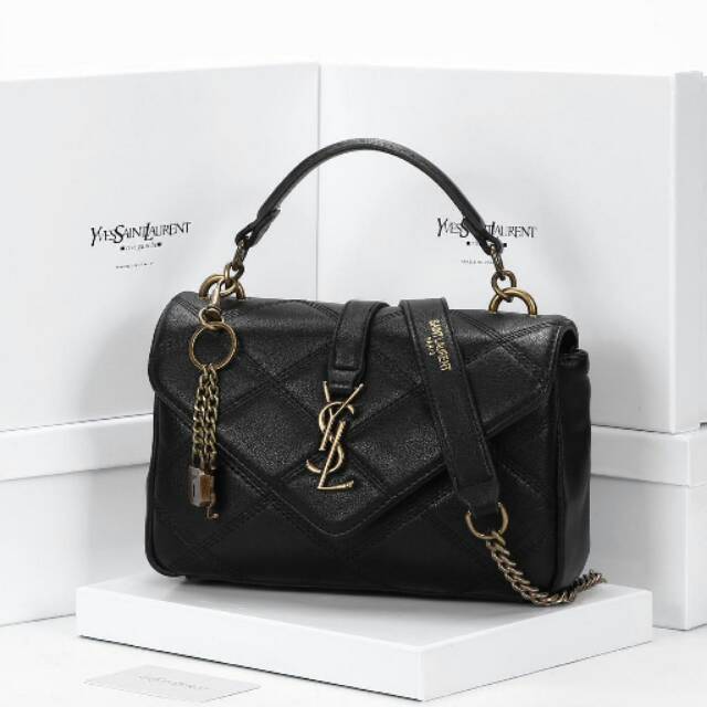 Restock Tas Wanita Ysl classic collage monogram 
*Black Series* 9055-3 #
Free Box YSL
