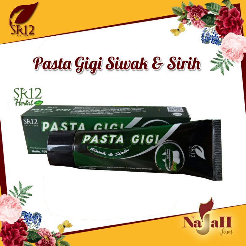 Pasta Gigi Siwak & Sirih 100gr/Pasta Gigi Halal/Penghilang Bau Mulut/Perontok Karang Gigi/Pasta Gigi