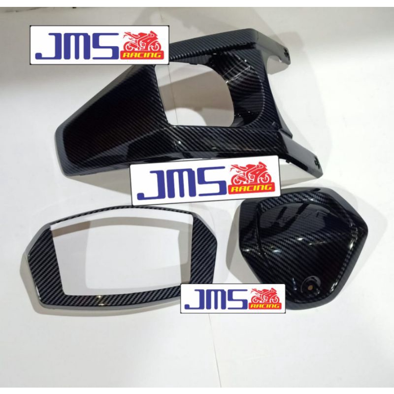 cover tutup carbon stang dan speedo meter plus dashboard kinci kontak yamaha nmax new 2020 zoro pnp