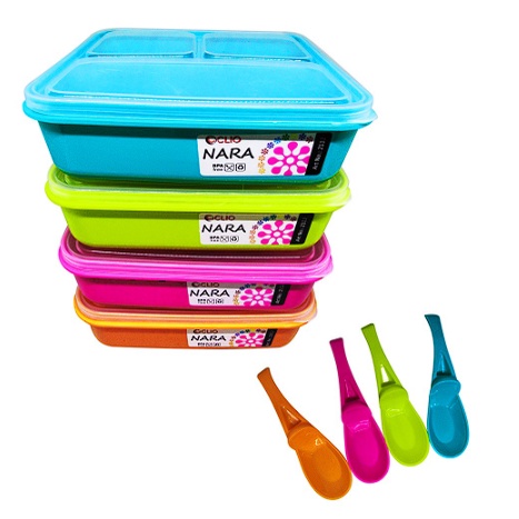 Lunch Box Clio NARA Kotak Makan + Sendok