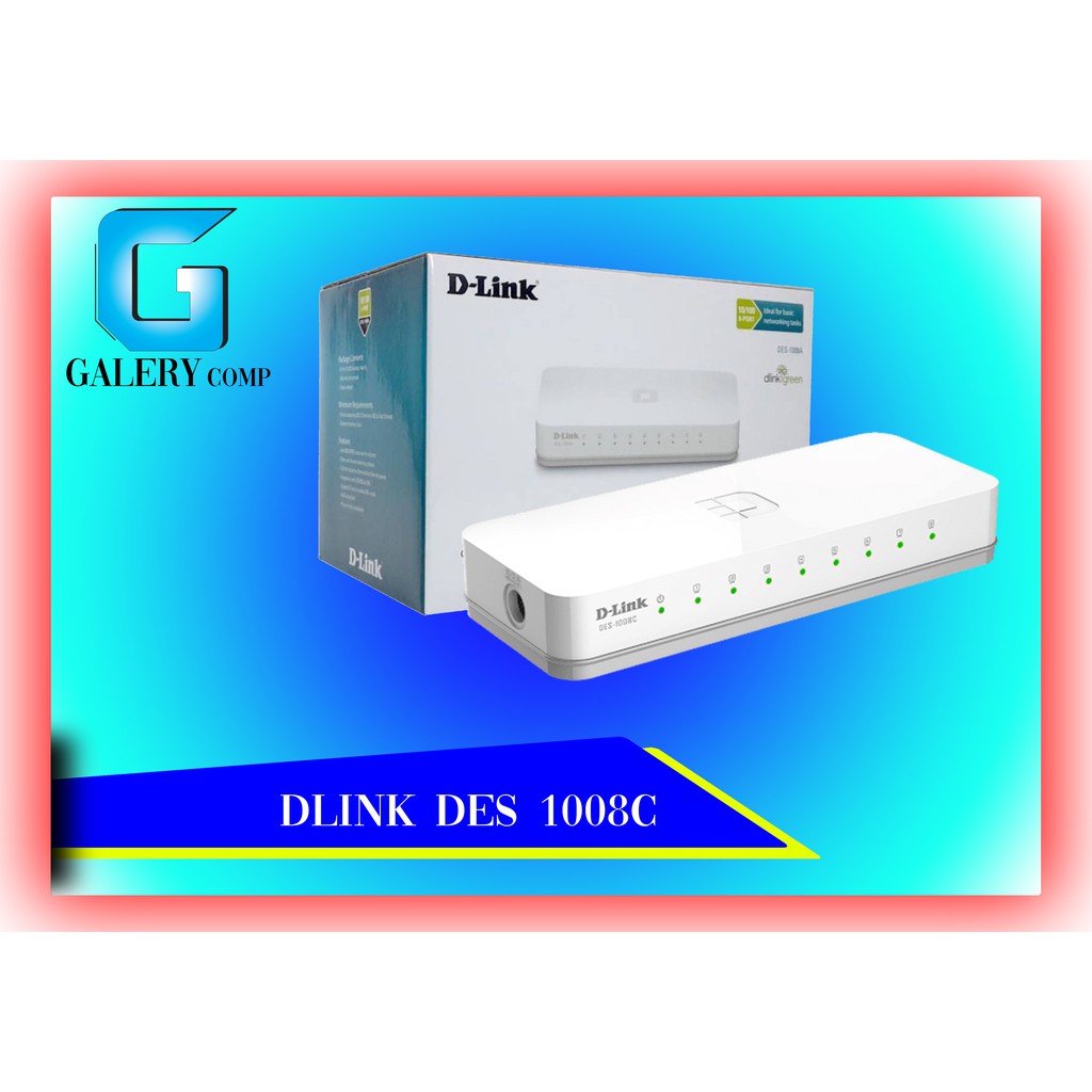 Jual SWITCH HUB DLINK DES 1008C 8 PORT 10/100 DES1008C Shopee
