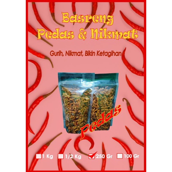 

Basreng pedas 250gr/Basreng pedas daun jeruk/Basreng kiloan/Baso goreng