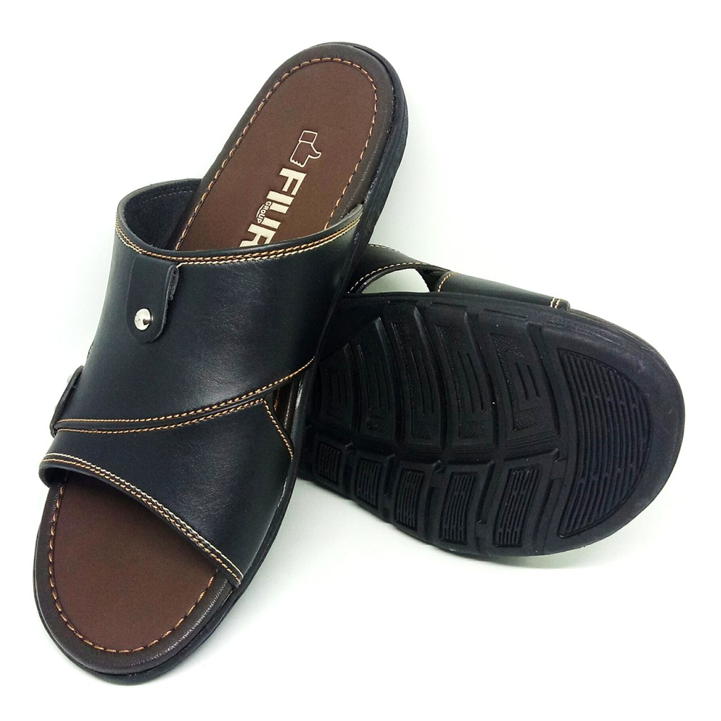 FIURI - Sandal Single Slip On - Sandal Pria - Sandal Casual - Sandal Pria Kulit - Sandal Pria Dewasa