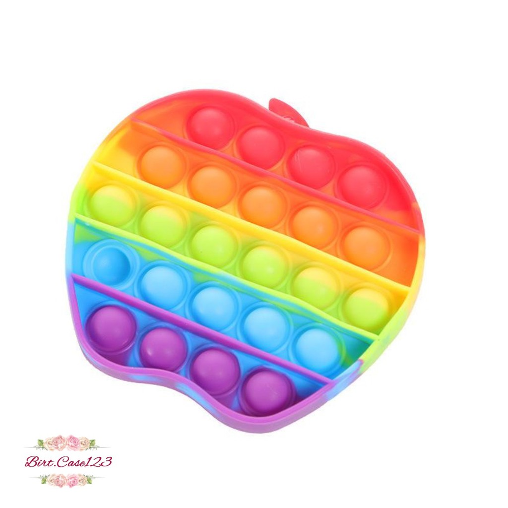 pop it fidget push bubble toys gelembung 3d rainbow pelangi karakter mainan anak BC5737