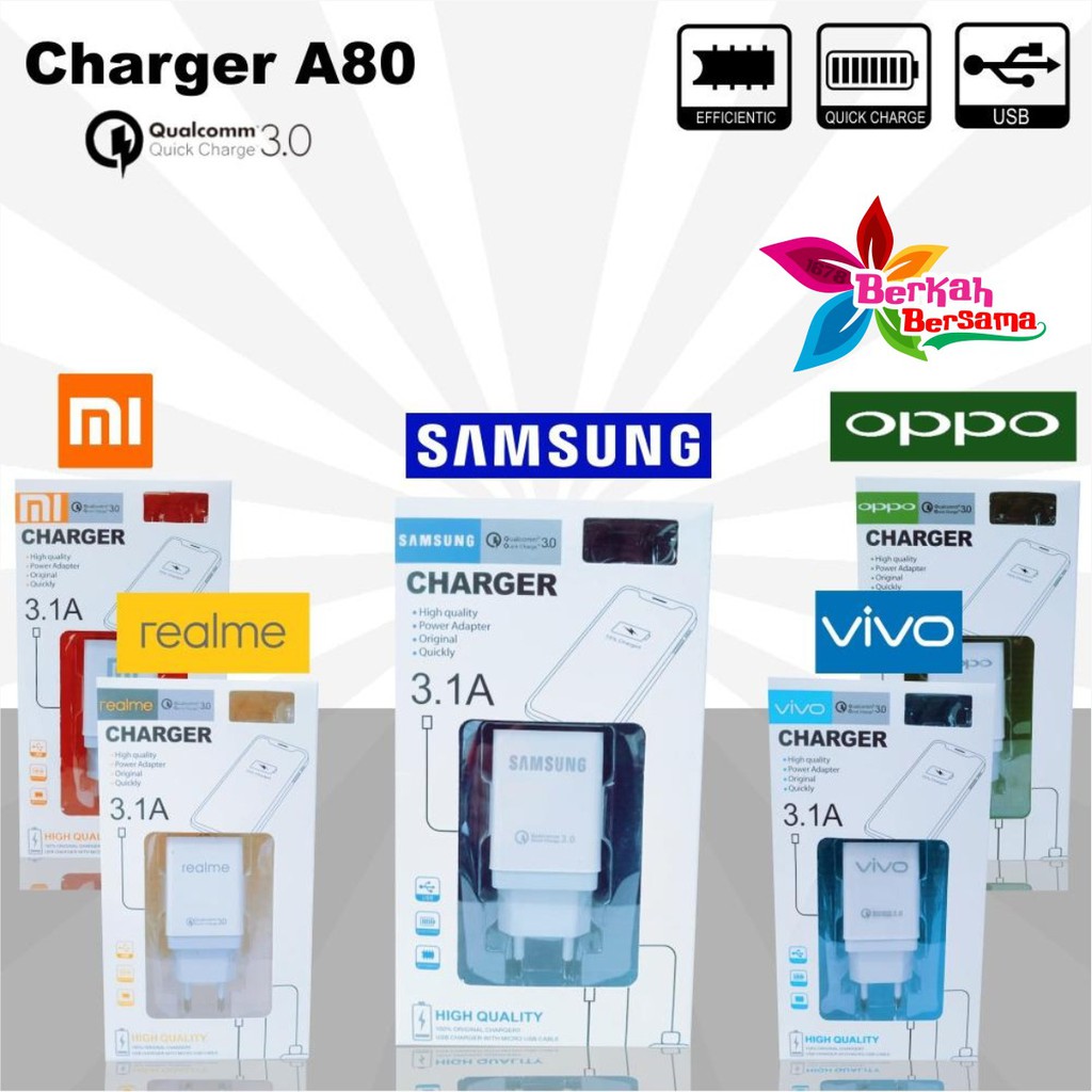 BM048 A80 Cashan Cashan XIAOMI 3Amper QUALCOM micro fast Charging Anti meledak REDMI 3 4X 5A 6A 7A BB4178