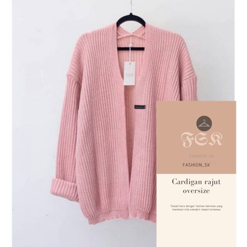 CARDIGAN RAJUT OVERSIZE BERSHKA ORIGINAL