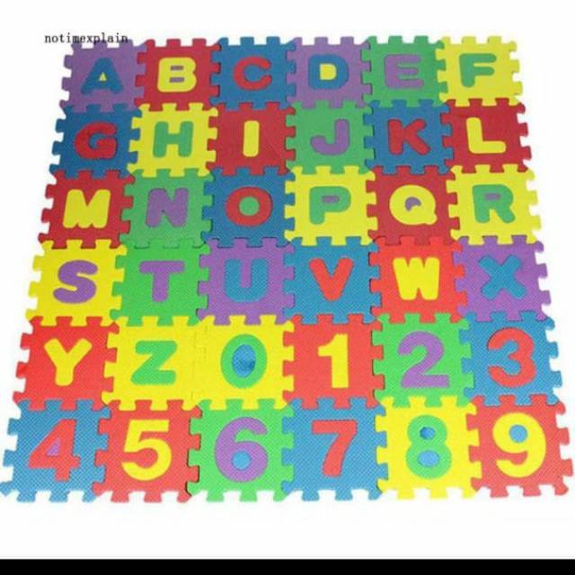 MAINAN ANAAK PUZZLE HURUF SPON KECIL