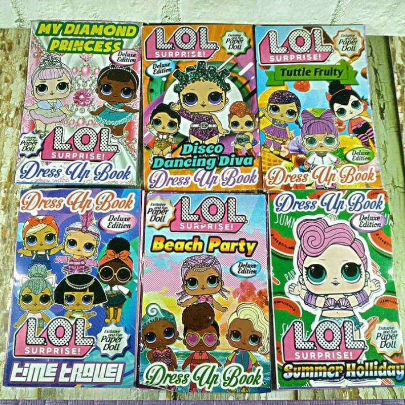 mainan anak perempuan mini dress up bongkar pasang kertas kecil isi 4 set