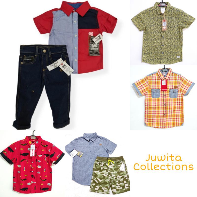 Kemeja dan Setelan Anak Laki-Laki Branded Size 1-11 Tahun