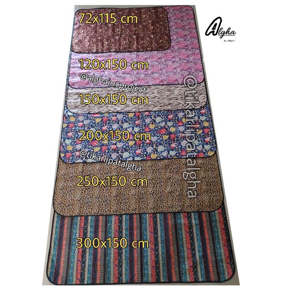 Tikar Lipat Piknik Microsatin 120x150 cm Bisa Pilih Motif