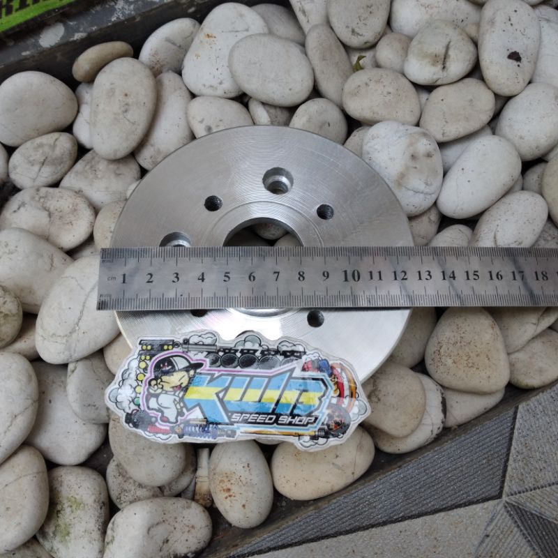 Adaptor Cakram Belakang plendes tromol cakram belakang tromol kecil Satria 2 tak Supra 110 Karisma Smash Fiz R F1z R pnp semua motor bebek tromol kecil disc piringan lubang 4 ukuran diameter 13cm