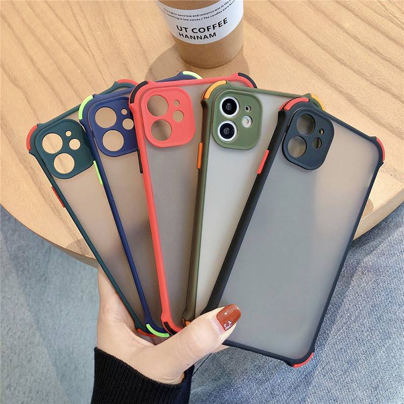 Case Pelindung Bumper Transparan Matte Shockproof Untuk Huawei P50 Pro 30 Pro 40 Pro + Nova8