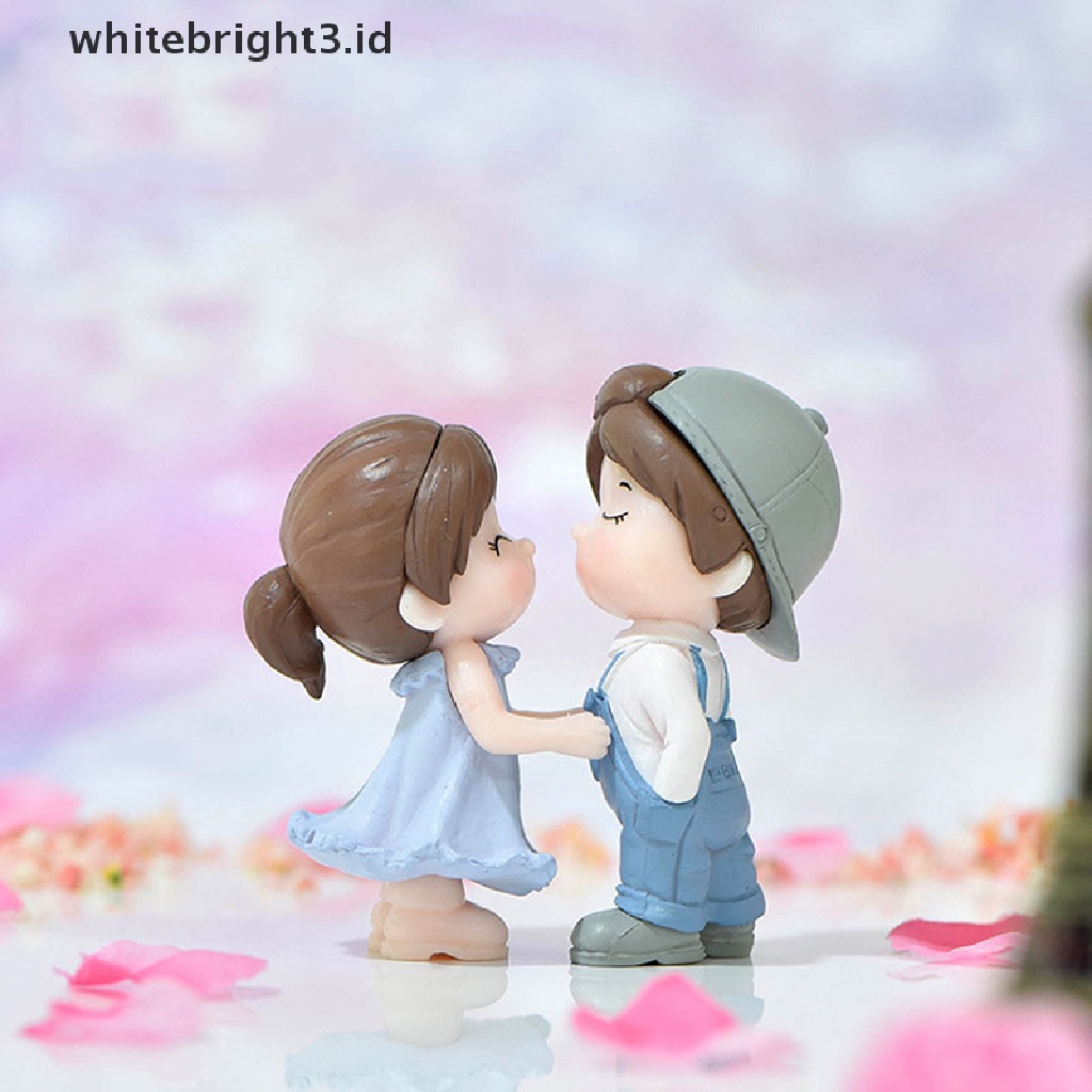 (whitebright3.id) Miniatur Pasangan Pria / Wanita Untuk Dekorasi Taman Mini / Craft DIY