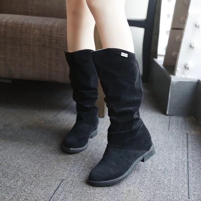 Sepatu boots sebetis musim dingin Winter knee boots calf boots women