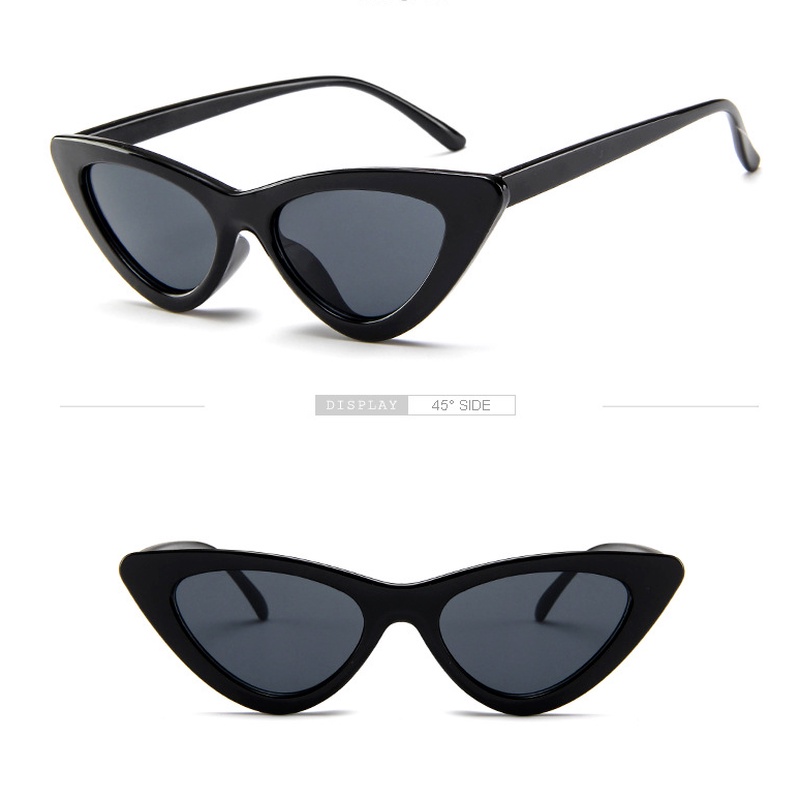 Papaozhu Retro Hitam Mata Kucing Frame Kacamata Hitam Untuk Wanita Pria Trendi Perjalanan Shades Personality UV400 Protection Eyewear