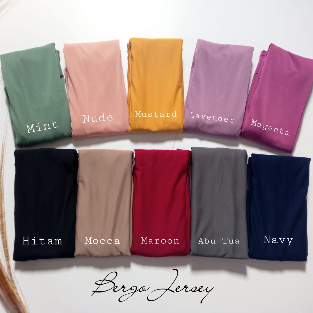 Jilbab instan Bergo maryam tali belakang bahan jersey halus dan tebal hijab instant murah