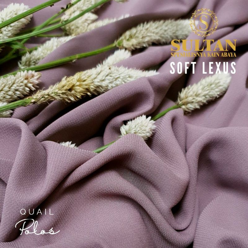 Kain soft lexina (soft lexus) quail polos, by SULTAN, harga per 1/2 meter