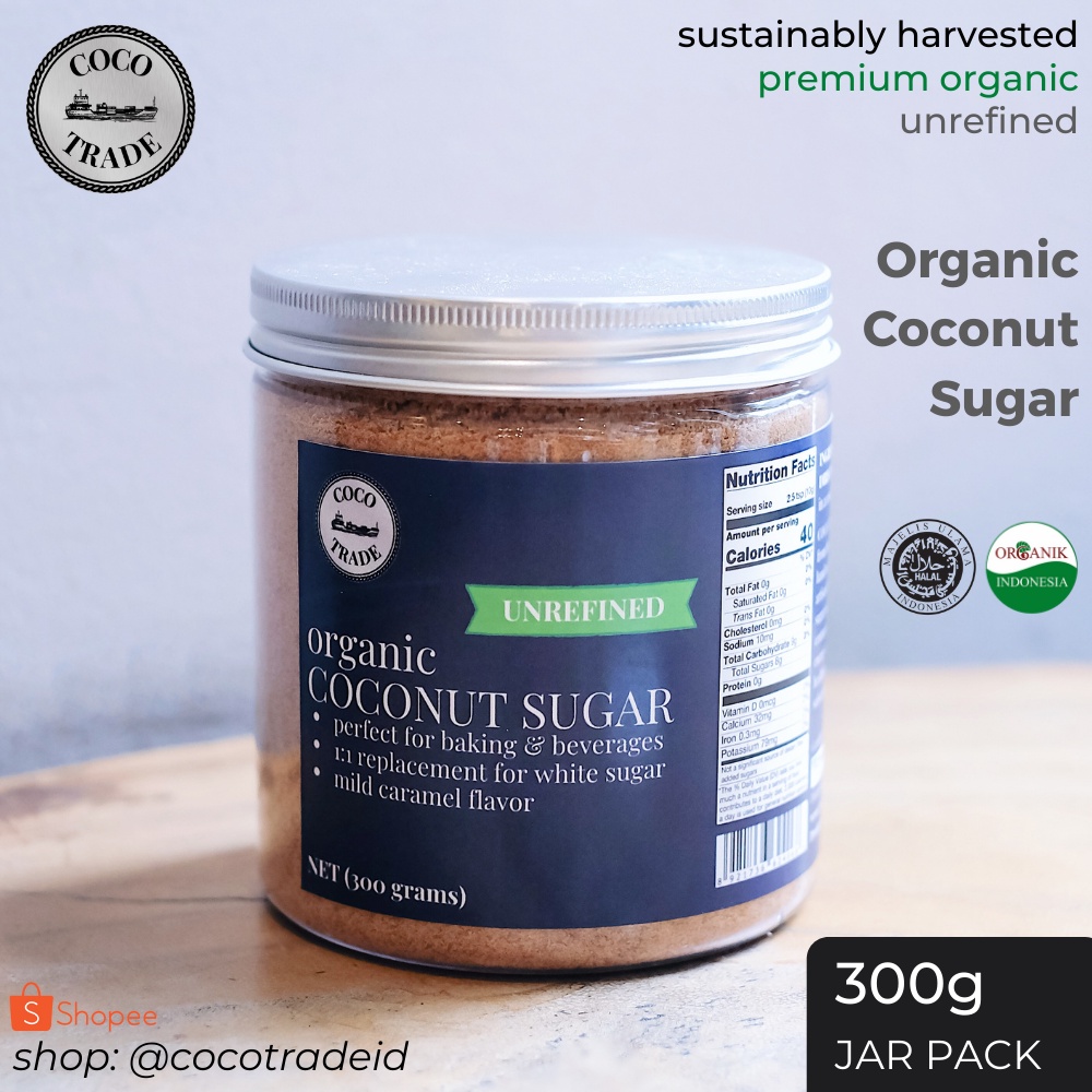 

Coco Trade Organic Coconut Sugar (Gula Kelapa Organik) 300g - premium certified