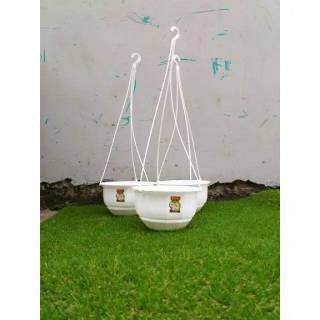  Pot  bunga  gantung  gardenia no 05 lionstar 17cm warna putih  