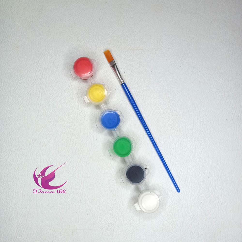 

Acrylic Colour Set 6 Warna x 3ml + Kuas / Cat Akrilik Set