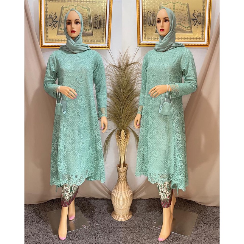 BROKAT UMBRELA SET PRISKET/LONG TUNIK/PRISKET SEMI KATUN/KEBAYA MURAH/KEBAYA MODERN