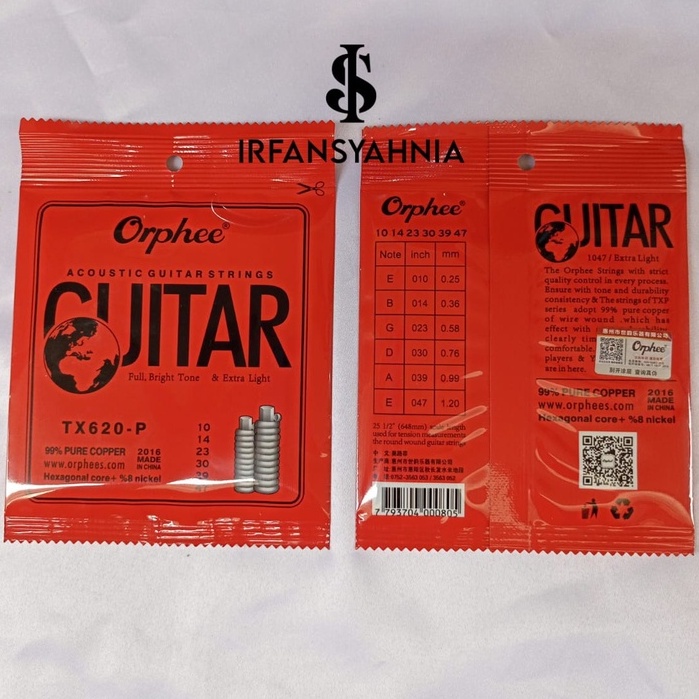 senar orphee TX620P senar gitar akustik 010-047 acoustic strings