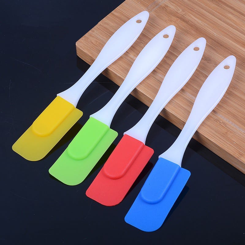 (VCM) Spatula Kue Silicon Gagang Bening/Spatula Silicon Scraper Baking Cake