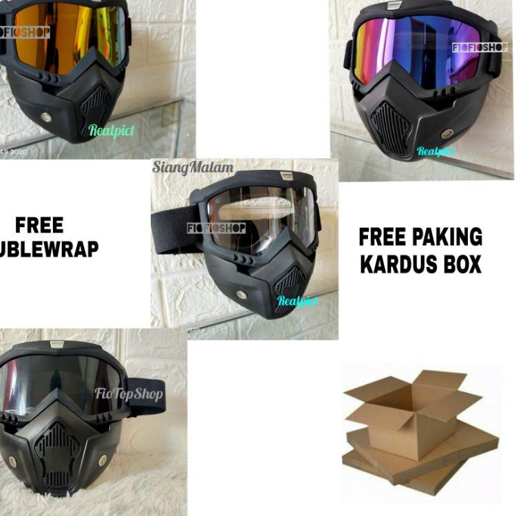 [PRODUK L7ES8] KACAMATA GOGGLE MASK/GOGLE GOOGLE MASKER HELM RETRO HELM CARGLOSS BOGO/KACAMATA GOGLE