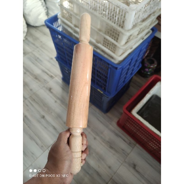 Rolling pin kayu mahoni / penggiling adonan / penggilas adonan Mahoni