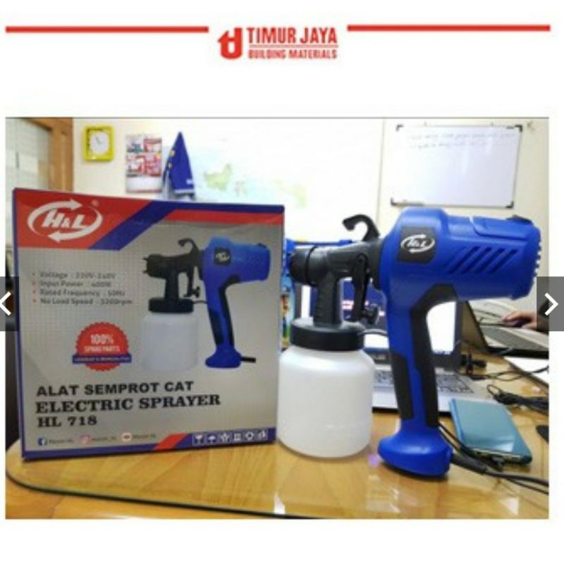 HNL HL718 Spray Gun Elektrik Cat Besi HL-RLD - Semprotan Cat Multifungs