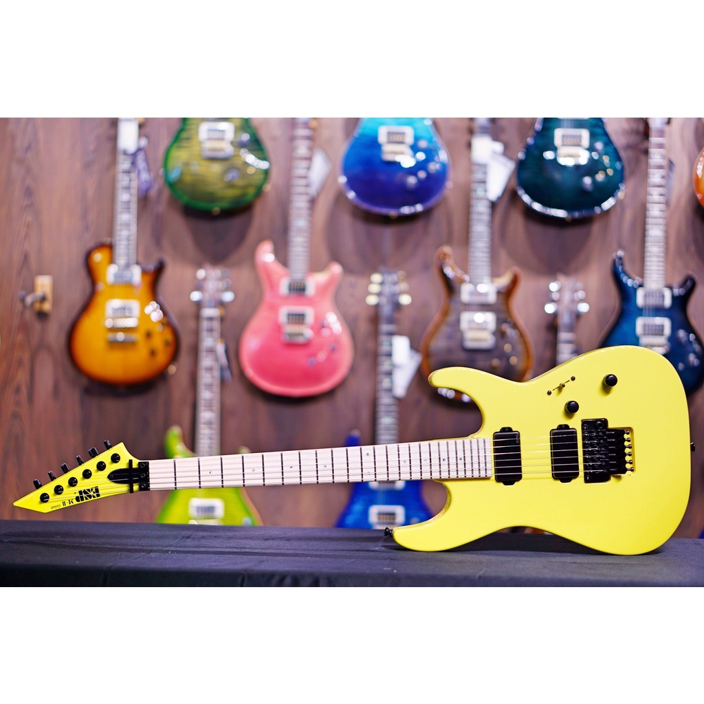 ESP ORIGINAL M-II DX/M w/EMG Brushed Black Neon Yellow E7601202