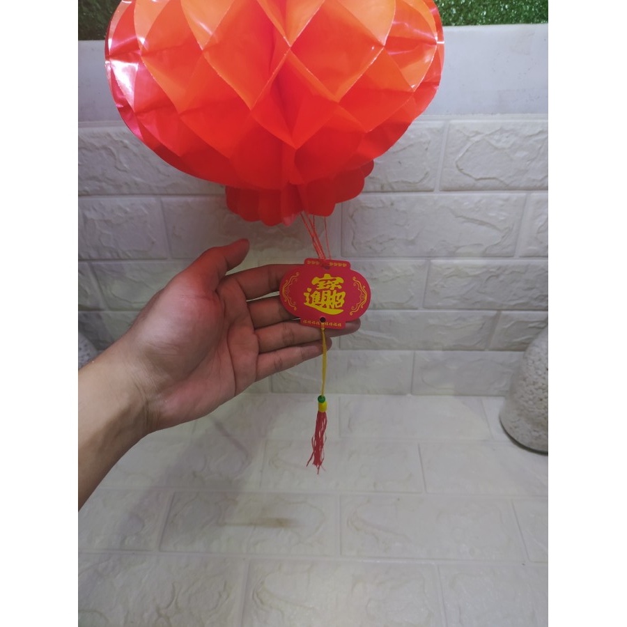 Lampion Tawon Sedang Lampion Merah Gantungan Dekorasi Perayaan Imlek