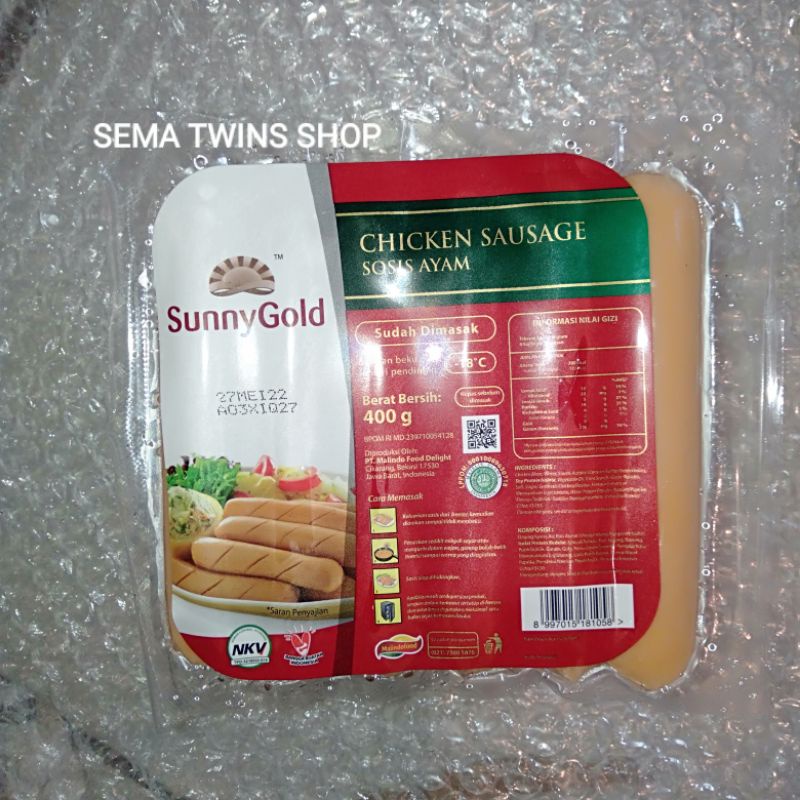 

Sunny gold SOSIS AYAM 400gr isi 12 pcs ( Bisa Buat Diet Keto )