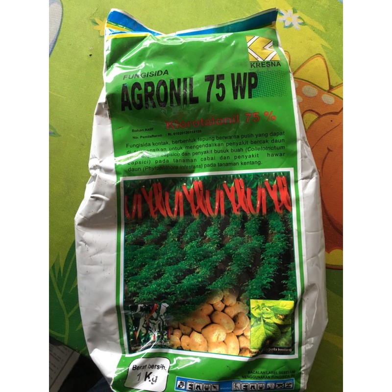 fungisida agronil 75 wp ukuran 1 kg