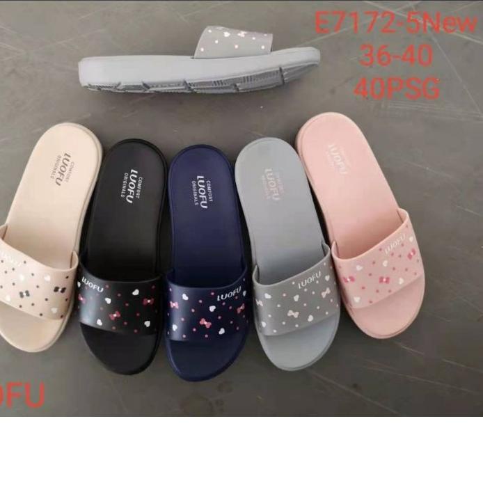 ❉ LUOFU E 7172-5 NEW SANDAL SELOP WANITA RINGAN ✺