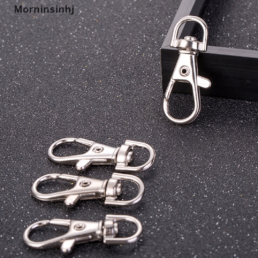 Mornin 10PC Silver Putar Trigger Klip Snap Lanyard Hook Tas Kunci Ring Hooks Hadiah id