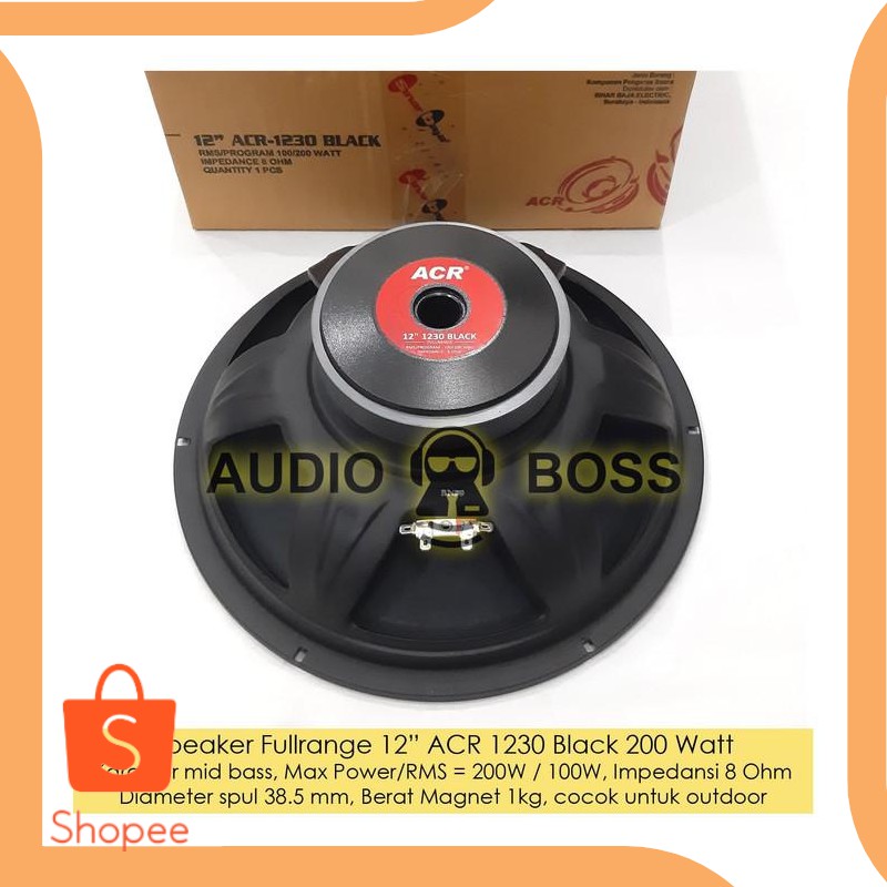 Promo limited Speaker 12 inch 12" Full Range ACR 1230 BLACK - Speaker ACR 12 Diskon