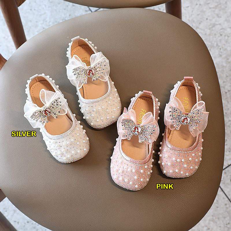 Sepatu Flat Shoes Anak Perempuan PREMIUM Ribbon Girls Motek