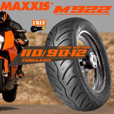 Ban Luar Scoopy Maxxis M922R 110/90-12 TUBLESS || GRATIS PENTIL  TUBLESS
