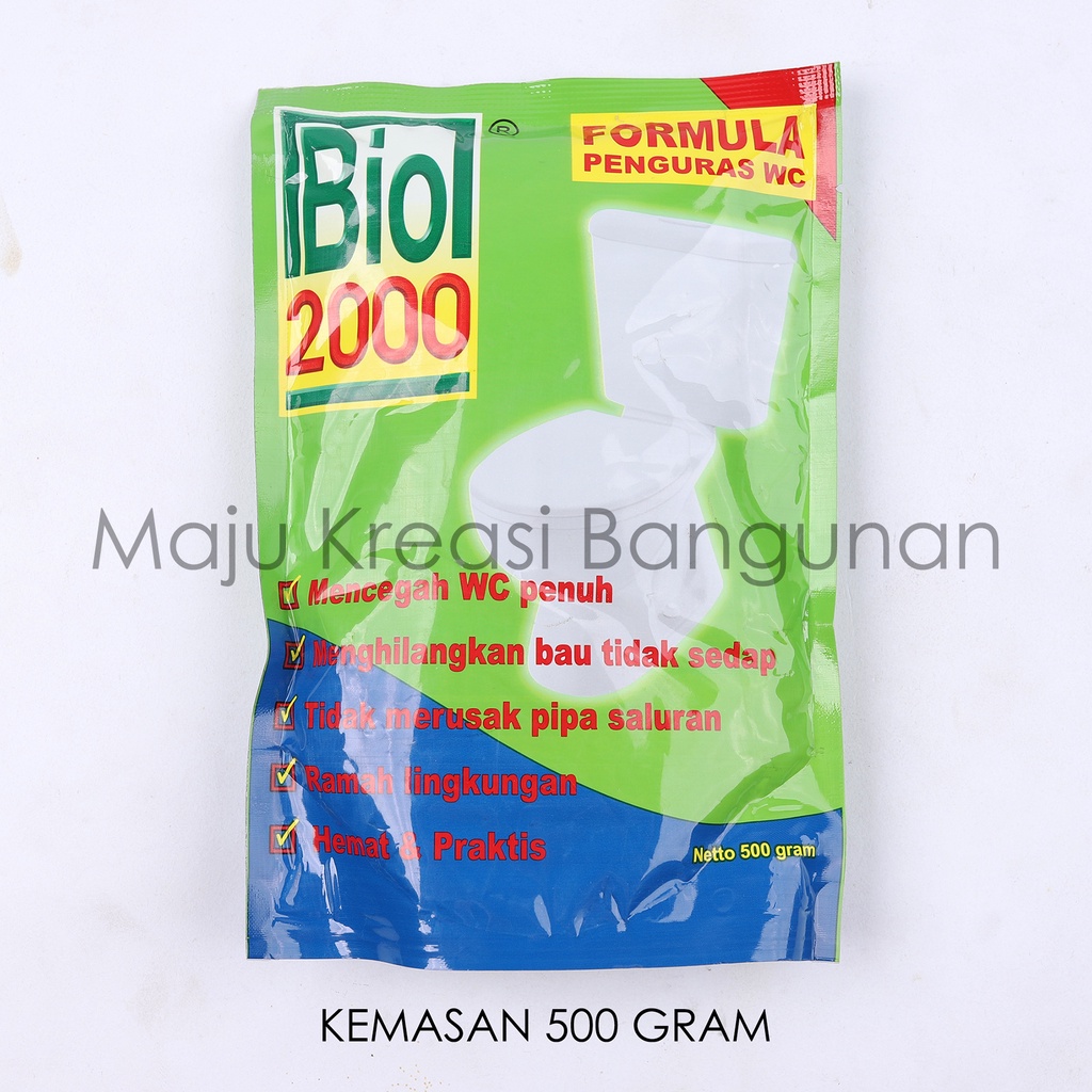 BIO 2000 Obat Formula Penguras WC Anti Sumbat Mampet Kloset Toilet Septic Tank 500 Gram BIO2000 500gr 500g