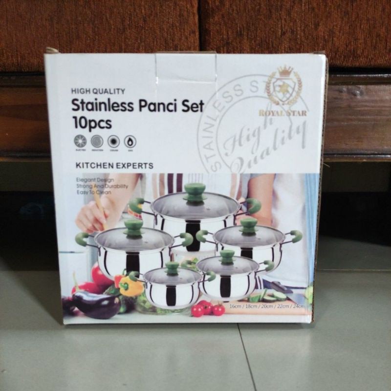 Royal Star Stainless Panci Set 10pcs