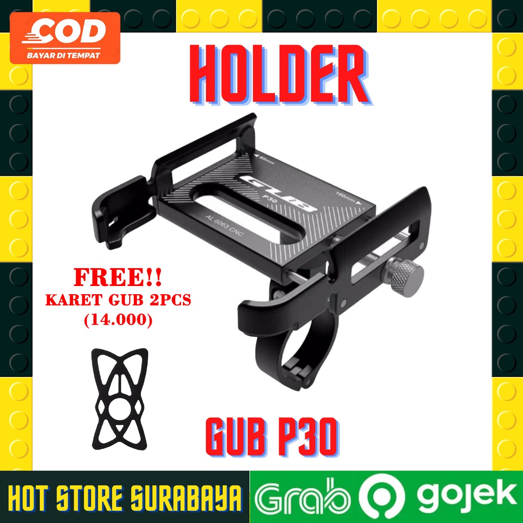 GUB P30 Original Breket Holder Hp Dudukan Ponsel Alumunium Aloy