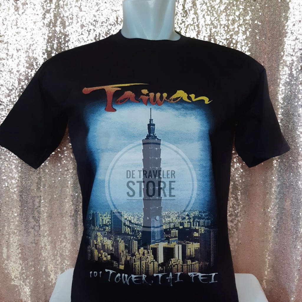 Kaos Souvenir Baju Oleh-Oleh Negara Taiwan [Hitam]