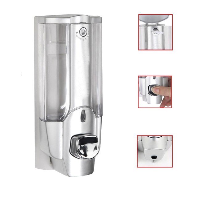 ( BISA COD ) PROMO DISPENSER SABUN 350 ML SINGLE / DISPENSER TEMPAT SABUN CAIR SINGLE WITH KEY LOCK / DISPENSER SABUN TEMPEL DINDING / TEMPAT SABUN DINDING KAMAR MANDI / DISPENSER SABUN MURAH