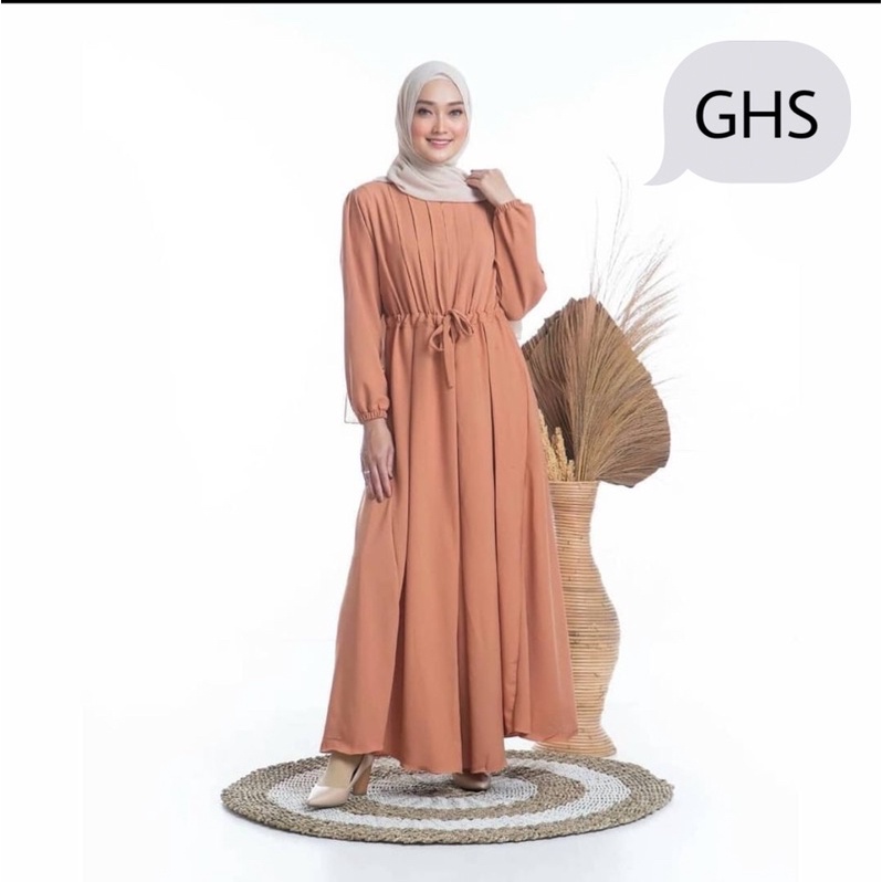 (DBY) GAMIS AMIELA REMPEL KERUT DAILY BUSUI DRESS MOSCREPE PREMIUM