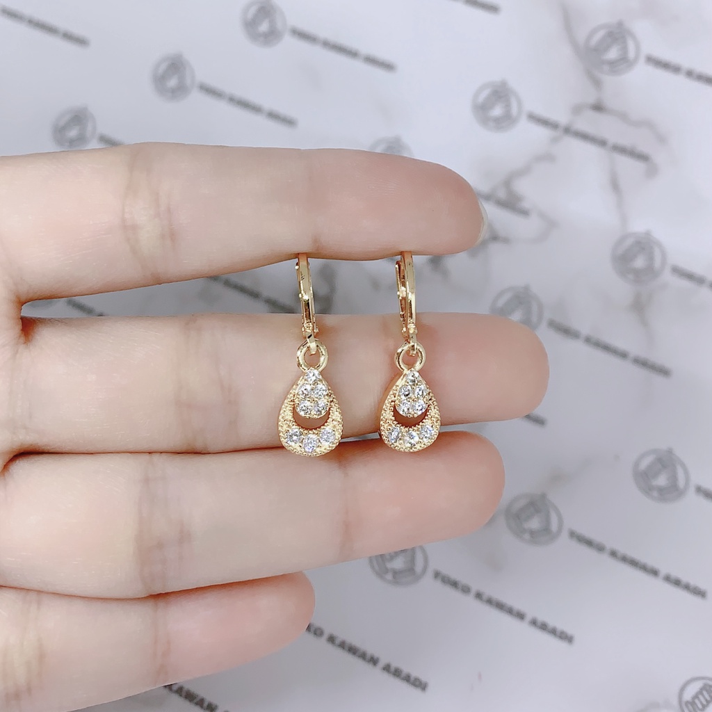 Anting Xuping Gold Perhiasan Fashion Wanita Model Permata Biji Kuwaci *36