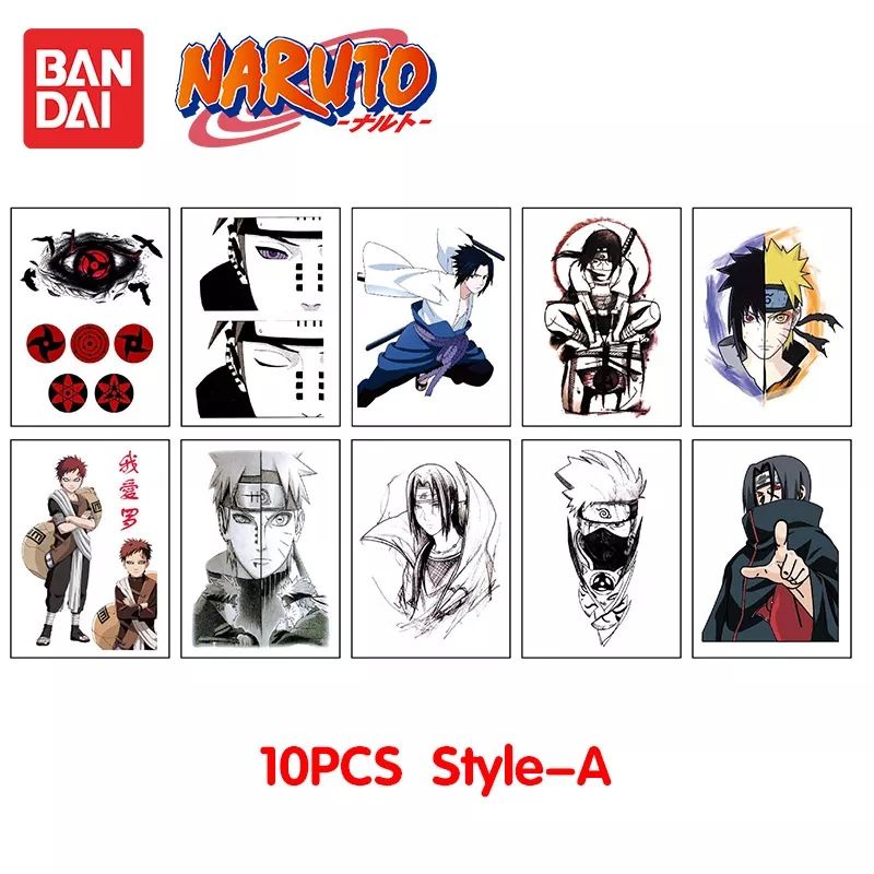 10pcs Tatto temporary Luppy bajak laut one piace sesuke naruto