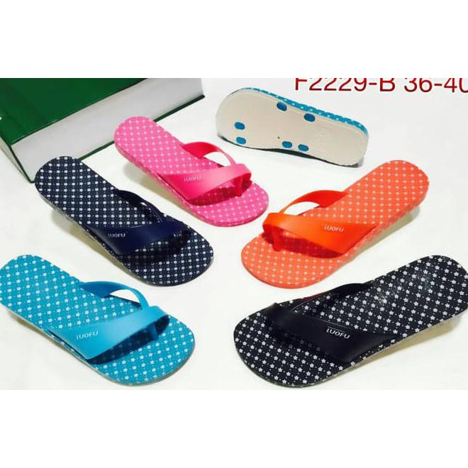 2229-b sendal sandal cewek jepit silang luofu import